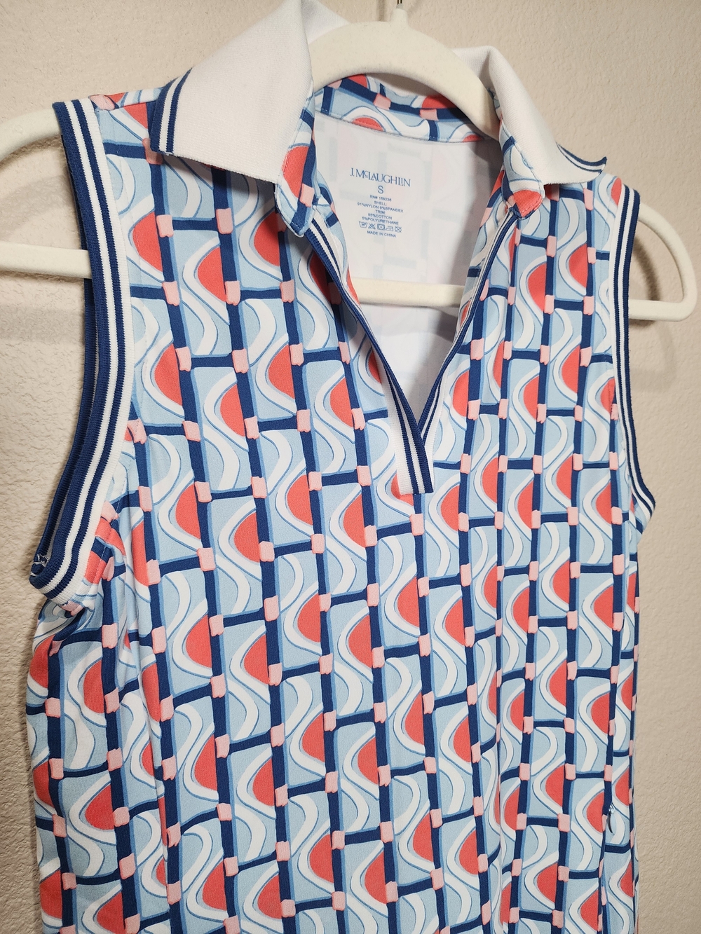 J Mclaughlin Merlin Dress Sleeveless Polo Tennis Pickle Ball Dress Ruffle Hem - Picture 2 of 8